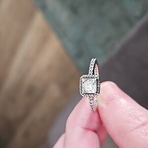 Pandora sparkle halo ring sterling silver size 7